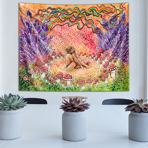 Mycelium Connection Tapestry