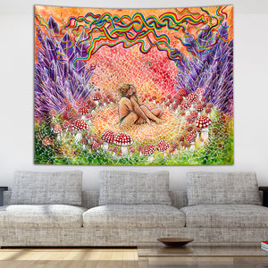 Mycelium Connection Tapestry