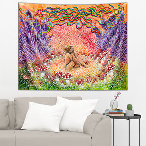 Mycelium Connection Tapestry