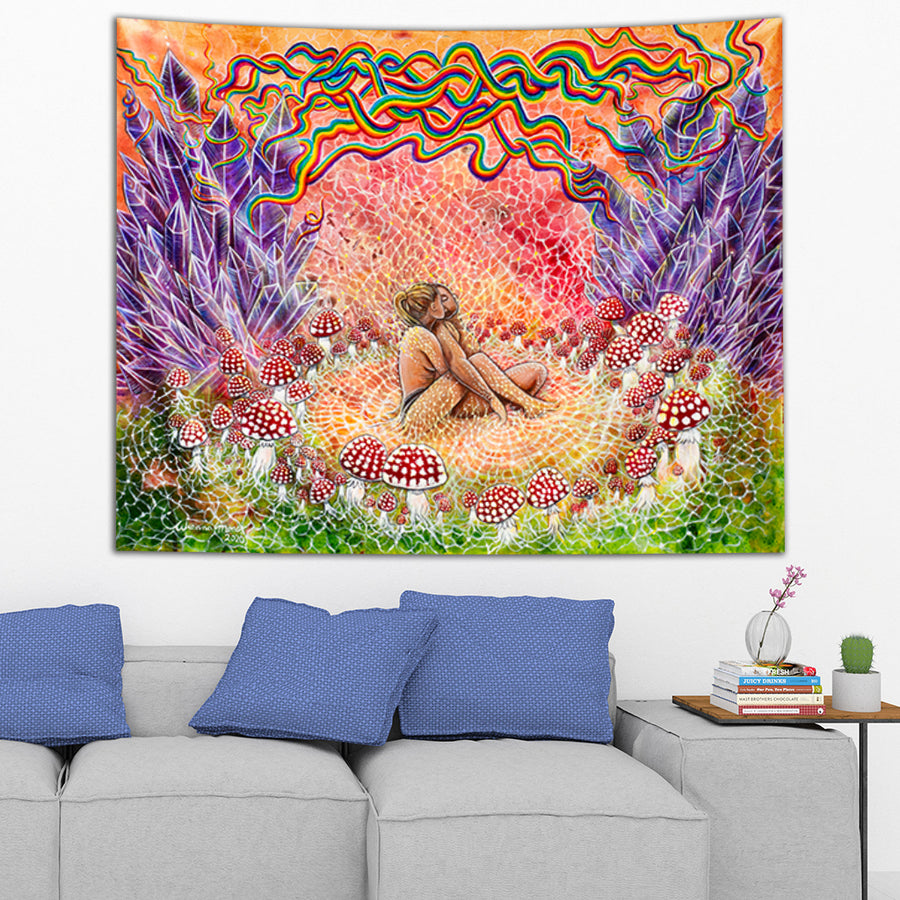 Mycelium Connection Tapestry