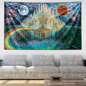 Bifrost and the Rainbow Bridge to Asgard Tapestry