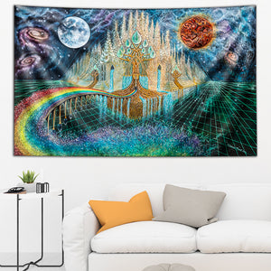 Bifrost and the Rainbow Bridge to Asgard Tapestry