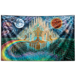 Bifrost and the Rainbow Bridge to Asgard Tapestry