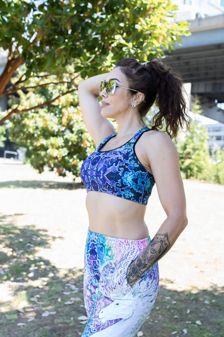 Mystical AF Pattern Padded Sports Bra