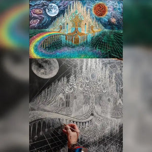 Bifrost and The Rainbow Bridge to Asgard Original Painting